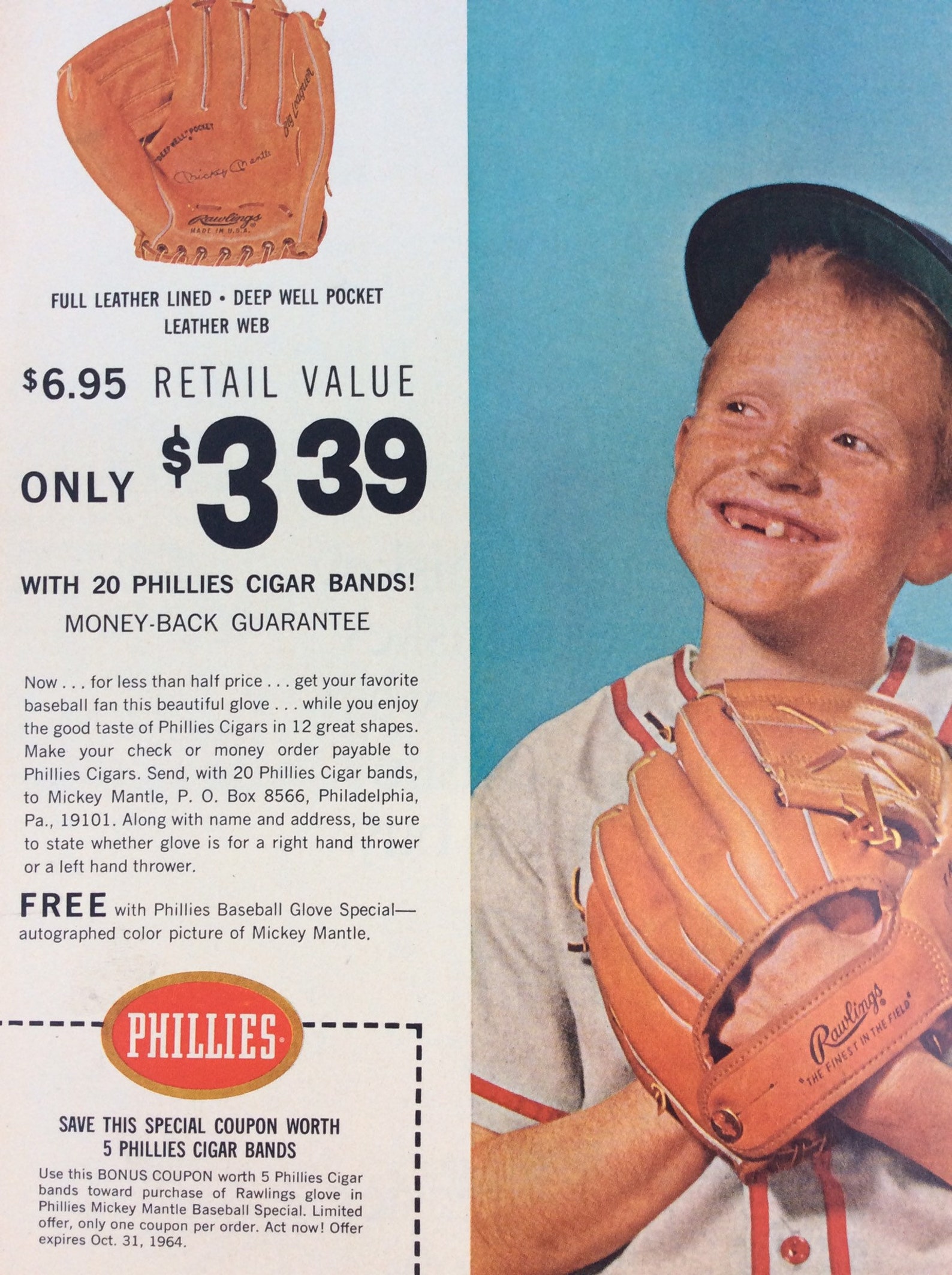 Rawlings Glove Ad Phillies Ad Baseball Ad vintage Paper Etsy