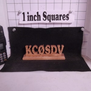 Handcrafted Oak Personalized small Amateur Ham Radio Call sign FREE SHIPPING