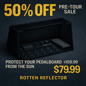 Rotten Reflector Pedalboard Protector – Collapsible Aluminum Shield for Guitar & Bass Effects Pedals