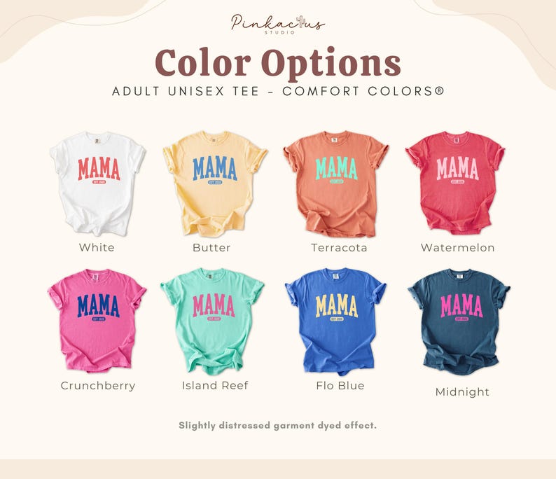 Comfort Colors Mama Est. 2026 Shirt, Personalized Motherhood Tee - Etsy