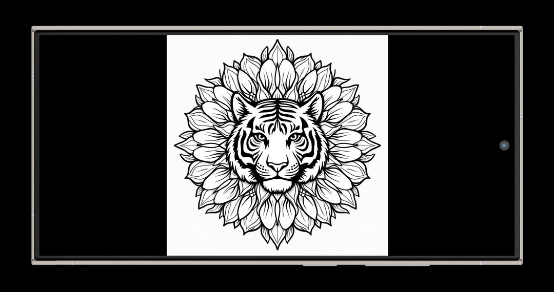 Tiger Mandala Coloring Page - Printable PDF | Advanced Zen Art - Etsy