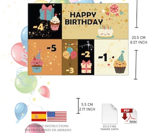 BIRTHDAY GIFT, COUNTDOWN -5 days golden