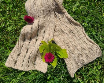 Drop Stitch Hat and Scarf Knit Pattern