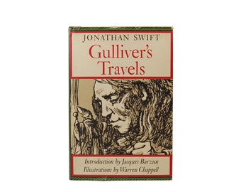 Gullivers voyage presque en parfait état Jonathan Swift Jacques Barzun Warren Chappell philosophie de l'homme littérature classique vintage des années 70
