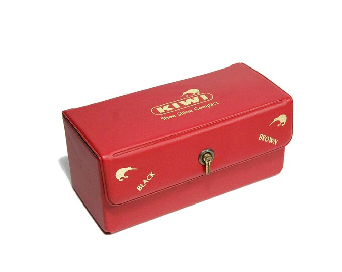 Vtg KIWI Shoe Shine Compact Travel Kit 70s Vintage Polishing Kit Shoe Care Boot Polish Etsy