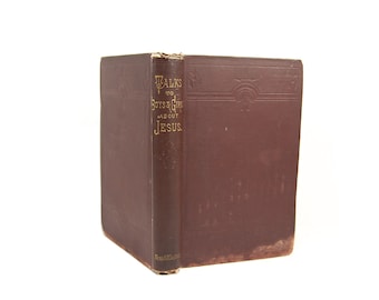 L'époque victorienne de 1881 parle de Jésus aux garçons et aux filles avec des liens bibliques Le révérend WF Artisanat d'un livre biblique ancien La vie dans les années 1800 Enfants Religion