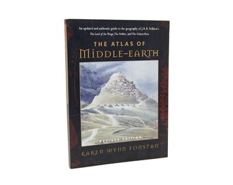 1991 Vtg Atlas Of Middle Earth Karen Wynn Fonstad JRR Tolkien The Hobbit Lord Of The Rings Cartography Bilbo Gandalf Elves Dwarves Sauron