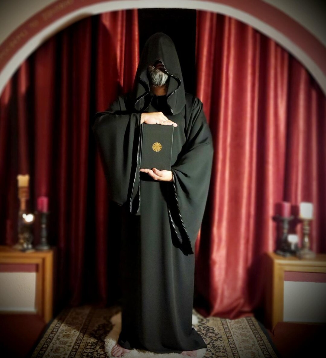 Black Tau Hooded Robe, Robe of a Neophyte, Robe of the Crone, Ritual ...