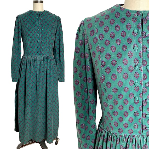 Laura Ashley corduroy dress - 1980s vintage - image 1