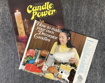 1970s candle making instruction booklets - vintage craft and decor