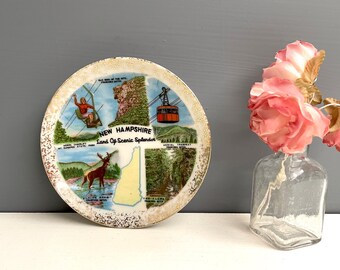 New Hampshire miniature souvenir plate - 1950s vintage