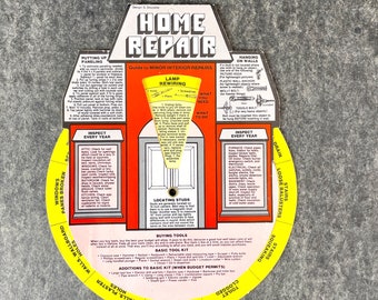 Home Repair Wheel - Guide to Minor Home Repair  - 1980s vintage