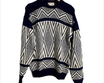 90s wool blend nordic pullover sweater - NWT - size large