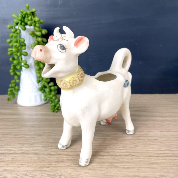 Crémier vintage Elsie la vache Borden manche céramique