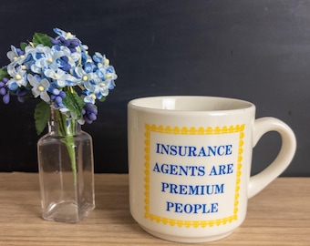 Insurance Agents Are Premium People Novelty Mug -  Funny Kitsch Office Gift
