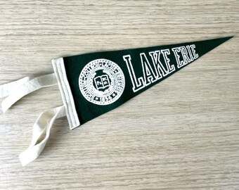 Lake Erie College miniature pennant - vintage college souvenir