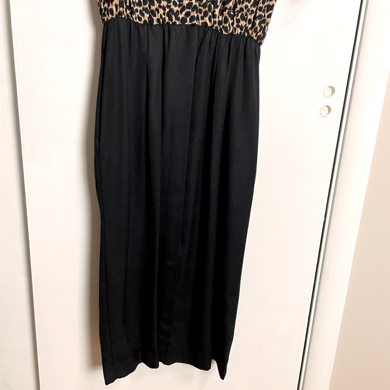 1980s vintage Taurus II animal print and black dress size 6 image 4