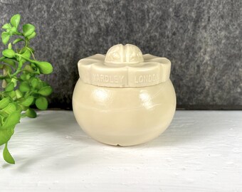 Yardley of London slag glass cosmetics jar - mid century vintage