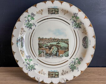 Vintage 1950s Sicily Italy Souvenir Plate - Siracusa, Taormina, Agrigento