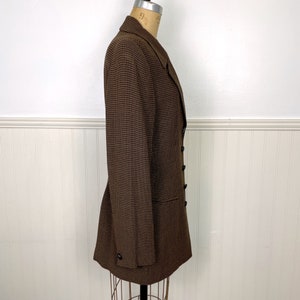 1980s Dana Buchman brown checked jacket size medium image 4