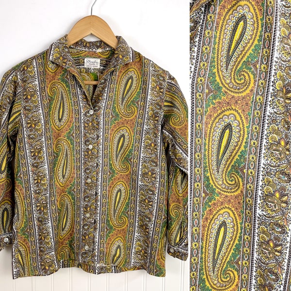 1960s paisley print Shapely Classic blouse - size medium