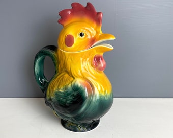 Figural rooster pitcher made in Germany - #3744 - vintage chicken