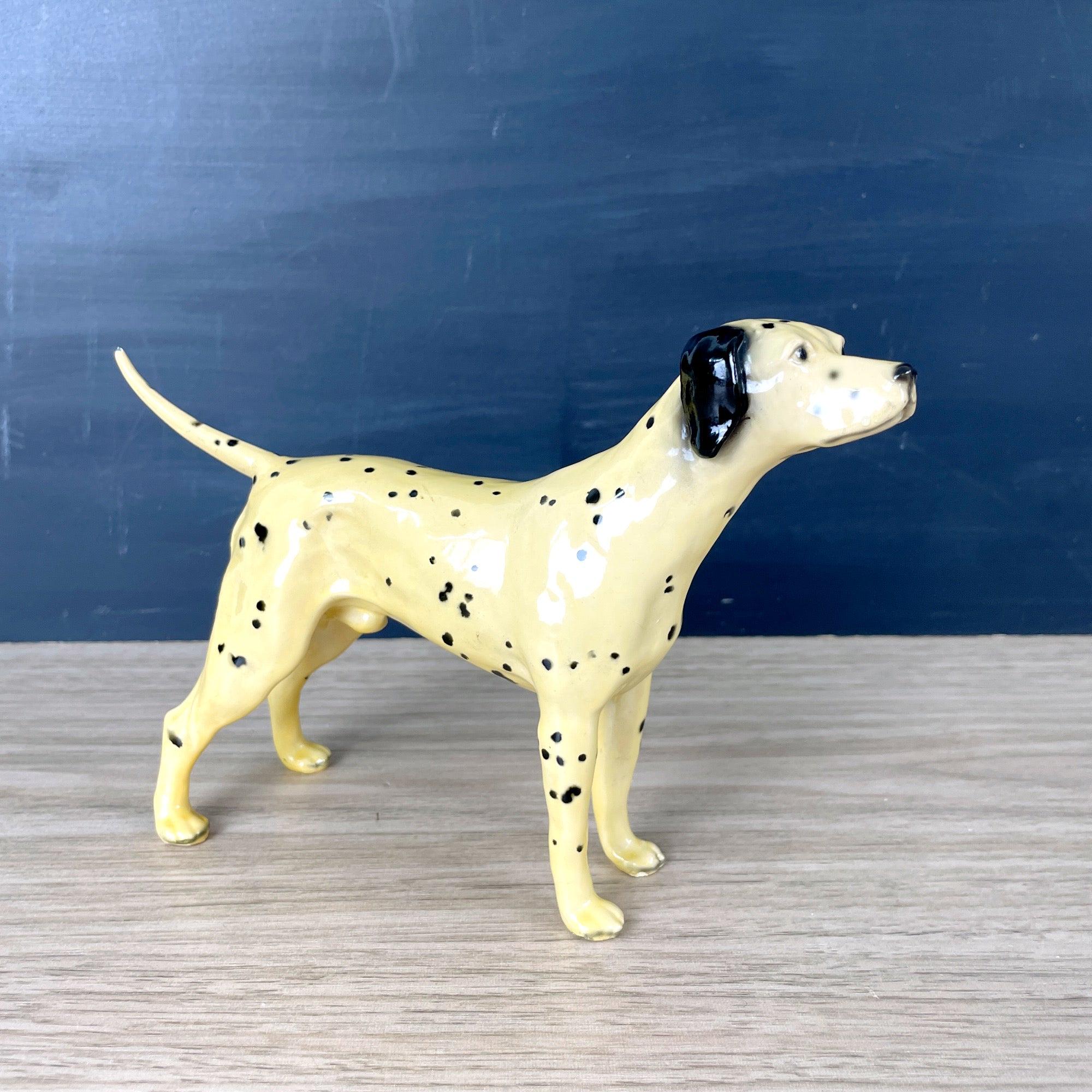 テッドベア ダルメシアン Ivory and Black Metal Dalmatian Dog Figurine by Mortens Studio