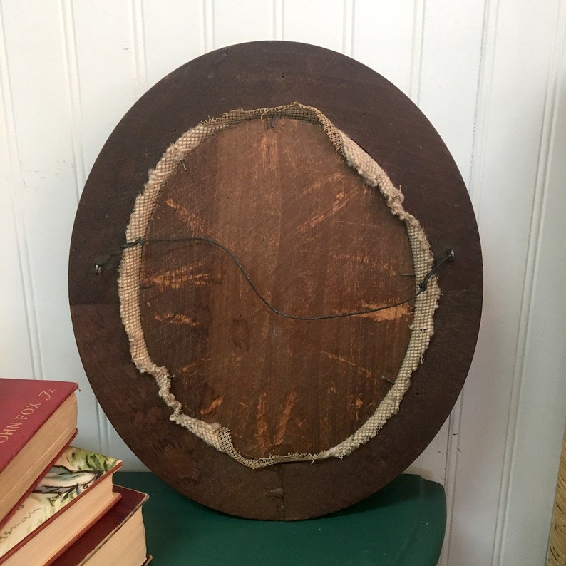 Rose Needlepoint in Victorian Oval Frame Framed Needlework Etsy