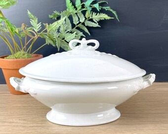 Antique crown handle mix and match decorative tureen - antique china