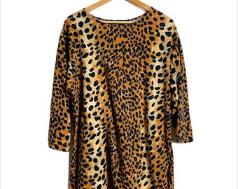 Vintage 80s 90s Leopard Print Knit Shirt/ XXL/ 1980s/ 1990s - Etsy