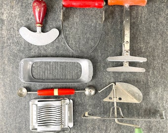 Kitchen tool essentials assortment - 7 vintage utensils