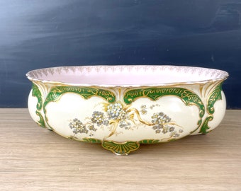 Knowles, Taylor and Knowles porcelain jardiniere - turn of the century antique