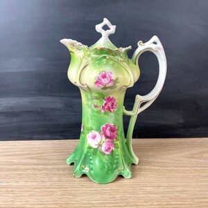 Bote de chocolate victoriano de R. S. Prusia - 1900 antiguo