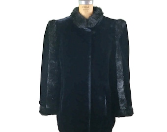 Faux fur jacket - Sealane by Hillmore - 1960s vintage jacket size M-L