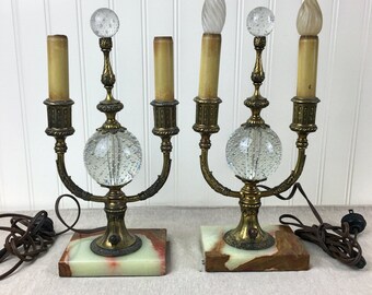 Pairpoint electric candelabras #D3093 - a pair - 1920s vintage