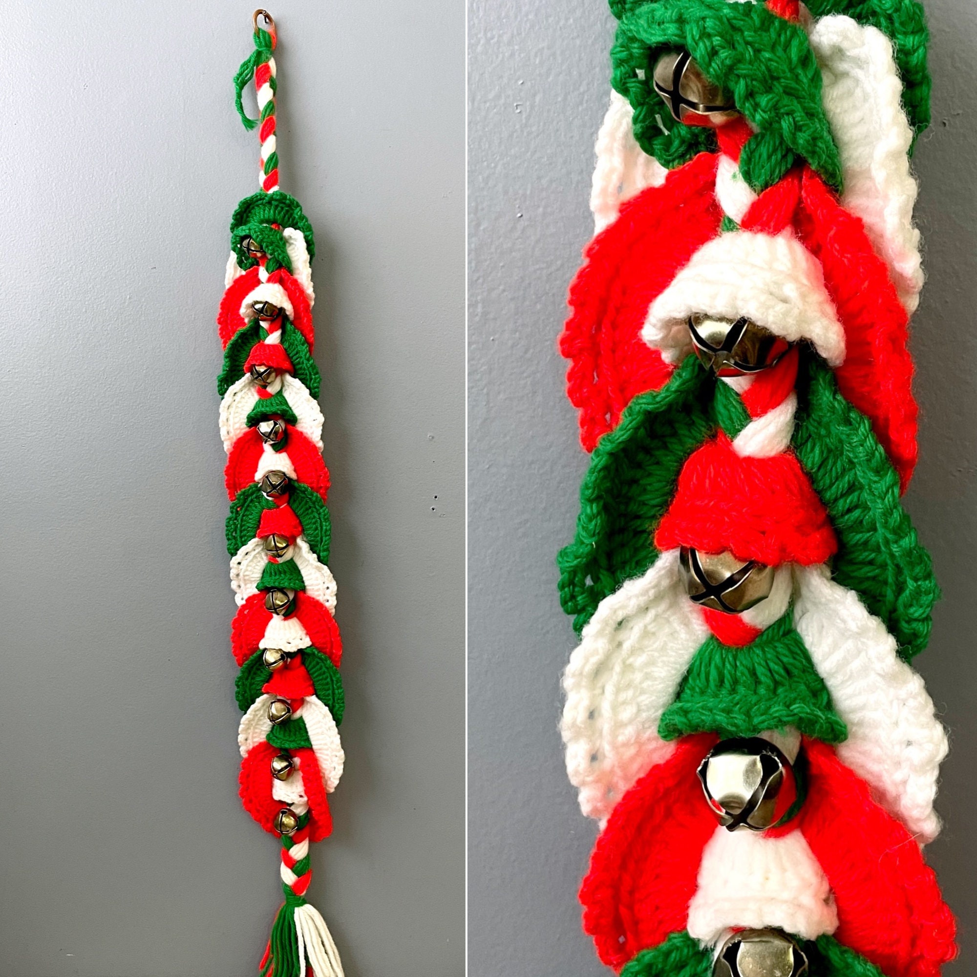 Christmas Crochet Jingle Bell Door Hanger - 1980s Vintage - Etsy