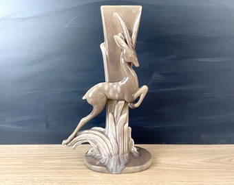 Royal Haeger gazelle vase #R706 - 1940s vintage art pottery