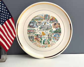 Georgia souvenir state plate - vintage road trip souvenir