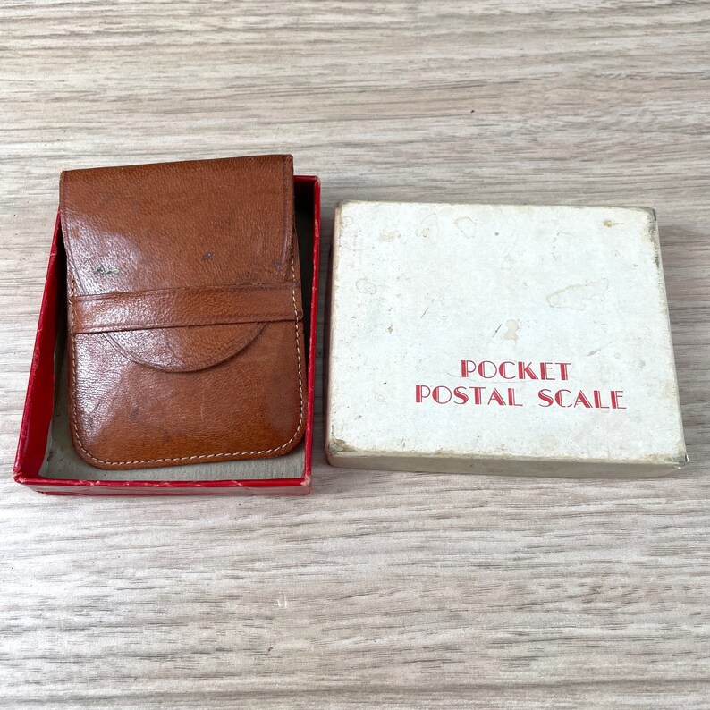 Pocket Postal Scale With Leather Pouch in Original Box Etsy