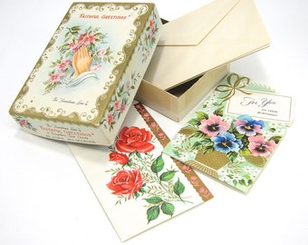 Faithful Greetings religious greeting card assortment - 1960s vintage - 7 cards boxed