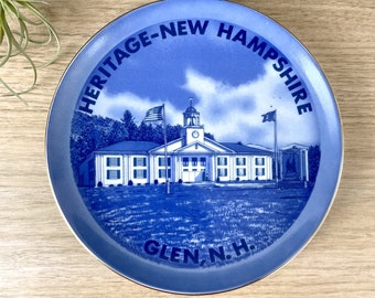 Heritage New Hampshire souvenir plate - vintage road trip souvenir