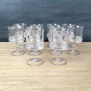 Set Of 4 Vintage Floral Rose Etched Small Coupe Apertif Cordial Glass 4 oz