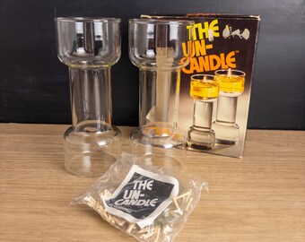 Corning The Un-Candle 7" Floating Candle Set New in Box NOS - Vintage 1970s