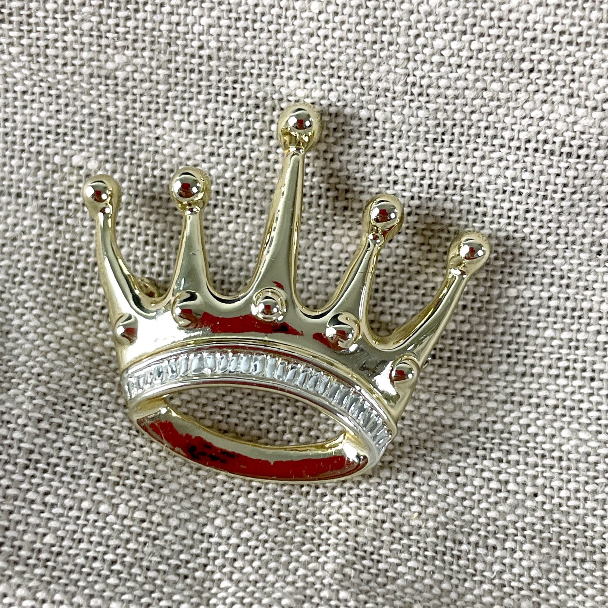 Hallmark Card Company Gold Crown Pin Vintage Brooch India - Main Image