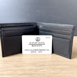 Cartera de piel negra - NOS - David King HT-02 Passcase