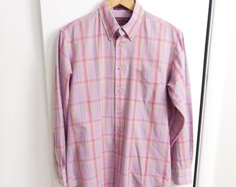 Chemise à manches longues à carreaux Ralph Lauren Chaps vintage des années 1990 - Homme taille M