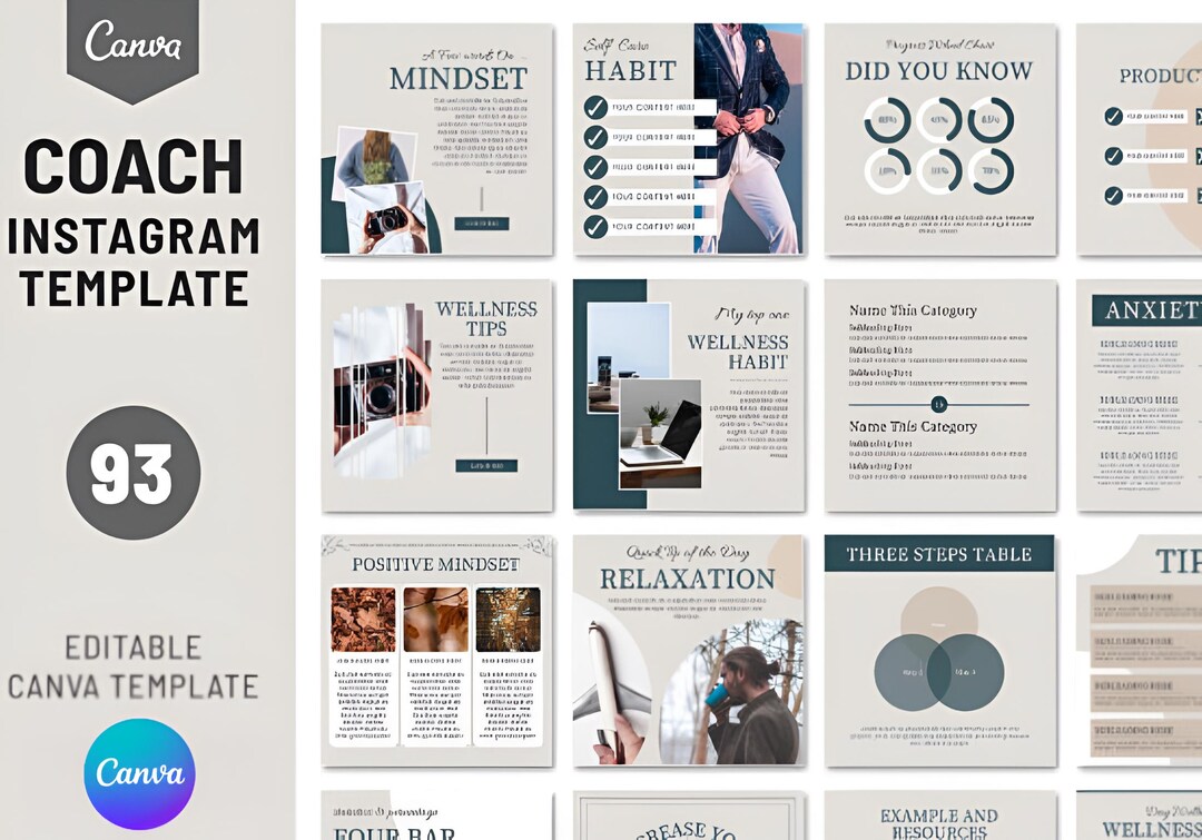 Business Coach Instagram Templates | Canva Social Media Post Designs ...