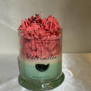 Handcrafted Watermelon Scented Soy Candle - 12.5 oz