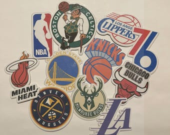 Basketball Logos Assorted Stickers New York