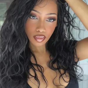 Peruka Michelle Glueless Boho Box Braids – naturalne włosy, loki, koronka HD